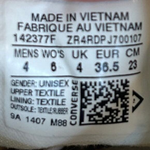 Converse All Star - CT Ox Low Top - Sneakers - Green - Women's - 6 - 142377F - Picture 9 of 9